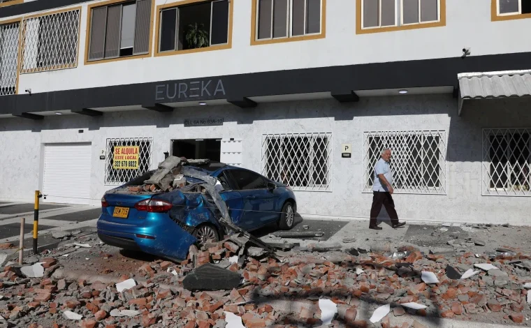 Heridos y edificios derrumbados en ciudad colombiana por el terremoto